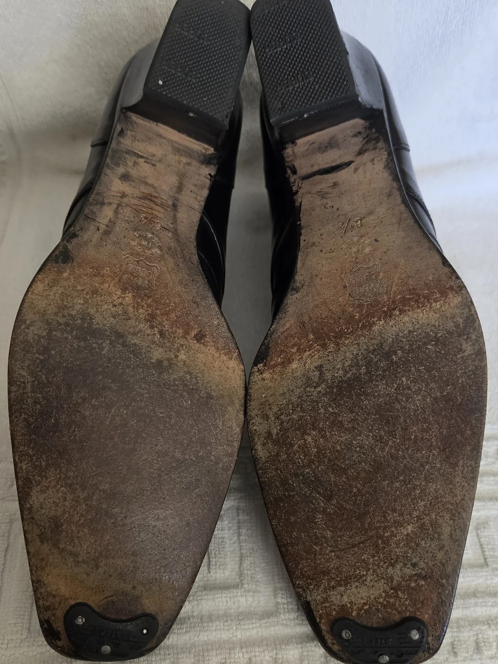 Black Leather Lace-Up Ankle Booties 8.5M